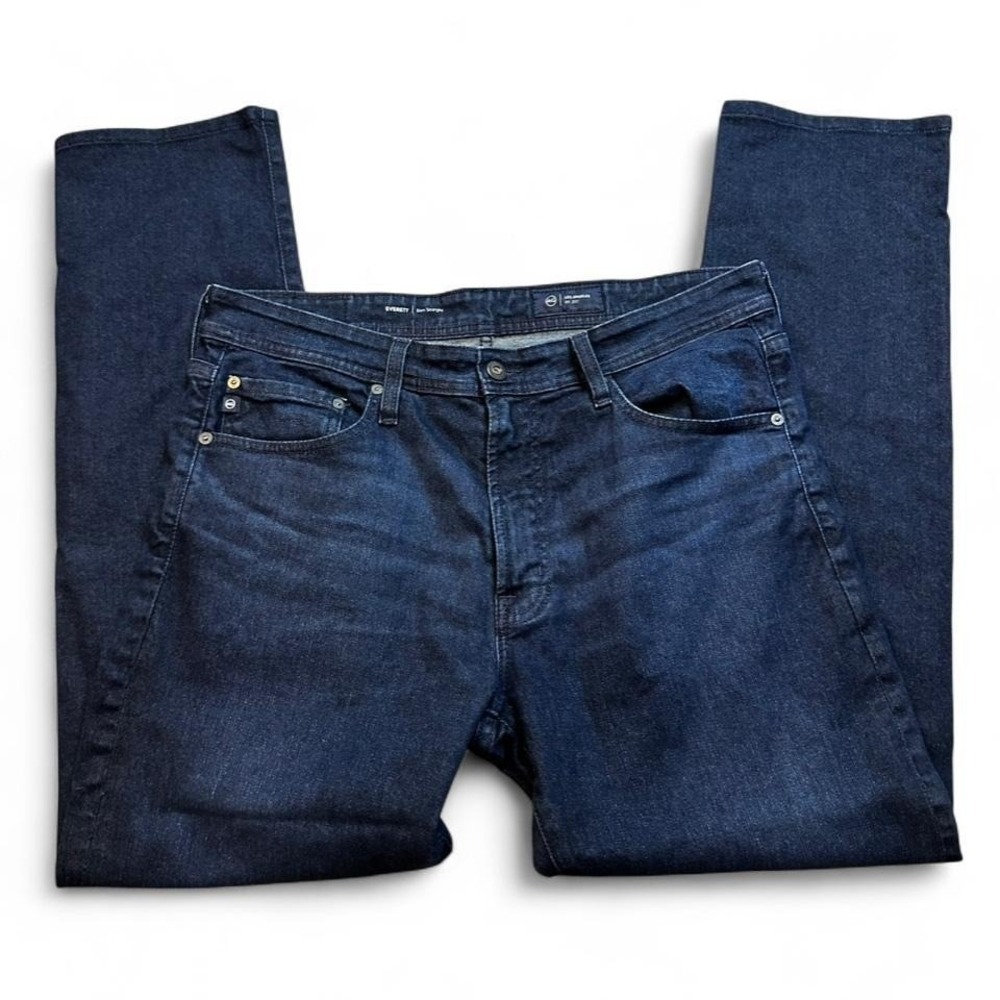 AG Adriano Goldschmied Everett Jeans Men 34x32 Blue Slim Straight Japanese Denim